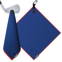 Serviette de golf magnétique en microfibre gaufrée à séchage rapide, absorbante, portable, pour le nettoyage des clubs, pour le sport transfrontalier