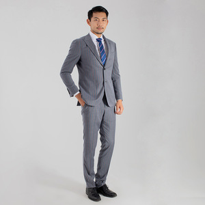 Người Đàn Ông Của Người Lớn Mỏng Phù Hợp Với 3-Mảnh Phù Hợp Với Kinh Doanh Duy Nhất Ngực V Cổ Phù Hợp Với Đám Cưới Với Nút Bay Giản Dị 2-Mảnh Phù Hợp Với - Product Image 1