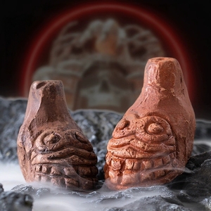 Aztec Pure Clay Whistle Parody Scream Decompression Pottery Horror Prank Novel Toy - Product Image 5