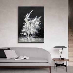 Moderno incorniciato parete arte nero bianco gonna volante danza <span class=keywords><strong>ballerina</strong></span> dipinti fatti a mano olio su tela per la parete <span class=keywords><strong>di</strong></span> casa Deco - Product Image 3