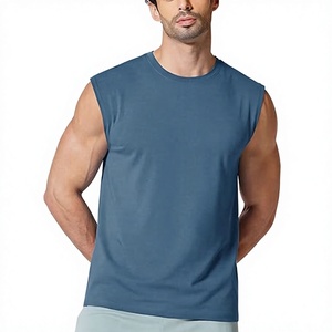 Camiseta de Gimnasio Personalizada para Hombre, Sin Mangas, de Algodón, Ropa Deportiva, Camiseta de Entrenamiento Muscular, Venta al Por Mayor OEM - Product Image 1