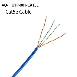 Cat5e Cable 24AWG 4 Twisted Pair UTP Unshielded Network Ethernet LAN Bulk Cable Pull Box - Blue Color 1000 Ft