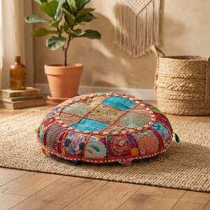 Indian Bohemian Style Embroidered Patchwork Pillow Cover Home Hospital Hotel Use Nonwoven Technics Pillow Cases & <b>Cushion</b> Cases - Product Image 2