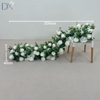 Rangkaian Bunga Artificial Mawar Peony Hydrangea untuk Dekorasi Meja Pernikahan Grosir