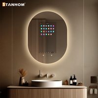 STANHOM Minimalist Android Touch Screen LED Smart Bathroom Mirror Illuminated Waterproof Anti-Oxidation Protection IP44 Rating