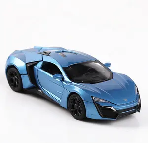 迪拜超级跑车1:32热模型压铸模型，带声光回撤模型，用于收藏和创意礼品