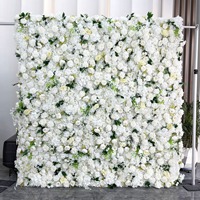 Mur floral en soie pour arrière-plan de chambre, verdure artificielle en soie pour bricolage, mur floral en soie artificielle verte