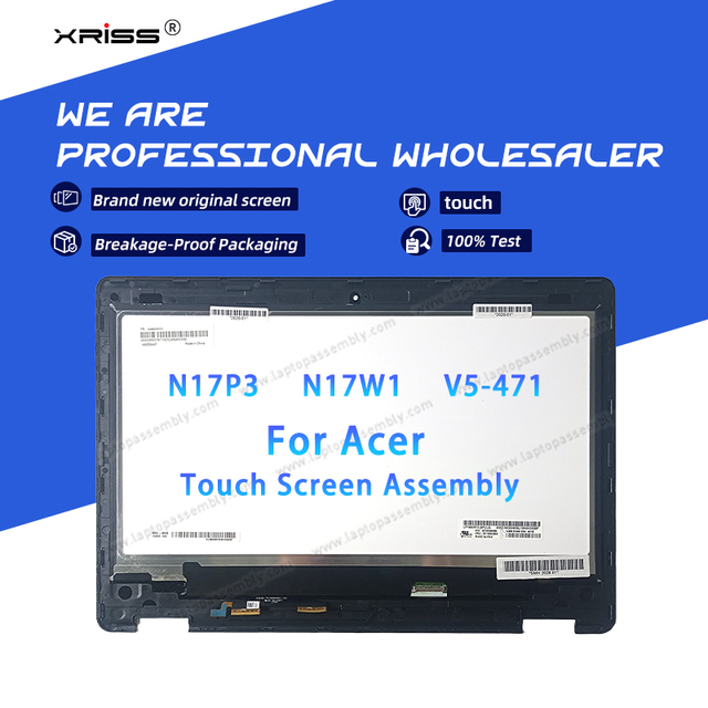 Wholesale New 14.0" TFT LCD Touch Screen Digitizer Assembly Replacement for Acer aspire R5-471T With CE