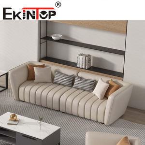 Sofa Resepsi Ekintop Laris Manis, Sofa Kantor Modern Tahan Lama, Set Furnitur Sofa Kulit 3 Dudukan - Product Image 3