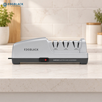 Aiguiseur de couteaux électrique diamanté 3 étapes 360/600/1000 grains pour cuisine, hachoir de pêche, couteaux en céramique - Écologique et durable