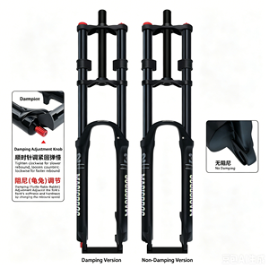 Fourche à <span class=keywords><strong>suspension</strong></span> pneumatique avant MAGICBROS MG-FK321A en alliage <span class=keywords><strong>de</strong></span> magnésium haute résistance, <span class=keywords><strong>lame</strong></span> <span class=keywords><strong>de</strong></span> 100 mm, compatible frein à disque, 26-29 pouces - Product Image 4