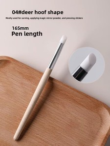 Pincel <span class=keywords><strong>de</strong></span> silicona <span class=keywords><strong>para</strong></span> decoración <span class=keywords><strong>de</strong></span> uñas con mango <span class=keywords><strong>de</strong></span> <span class=keywords><strong>madera</strong></span>, estilo japonés, herramienta multifuncional <span class=keywords><strong>para</strong></span> tallar y pintar, venta al por mayor - Product Image 4