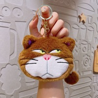 Z Popular Choice Porte-clés en peluche chat de dessin animé mignon, porte-monnaie, pochette de rangement pour écouteurs, pendentif de sac à dos, cadeau en gros