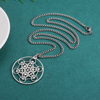 Collier de géométrie sacrée spirituelle Metatron, collier respirant plaqué PVD en acier inoxydable, bijoux de mode, collier classique Metatron, cadeau