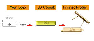 Bolso personalizado accesorios de <span class=keywords><strong>metal</strong></span> pies plegables monedero marca Logo placa etiqueta para bolsos de cuero - Product Image 2