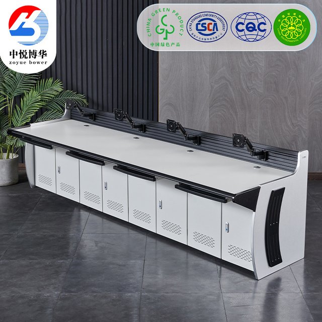 Modern Metal Extendable Broadcasting Room Console Monitoring Command Center Security Control Room Desk Equipment