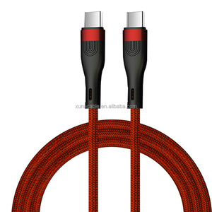 Câble de données et de charge USB-C en nylon tressé de 1 m, compatible avec les appareils à <span class=keywords><strong>empreinte</strong></span> digitale, 60 W 100 W, Type-C vers Type-C, pour iPhone 15 16 17 - Product Image 2