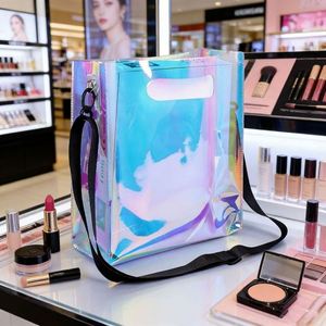 Custom Holographic PVC Transparent Bag Laser Shiny Event Promotional Gift Handbag - Product Image 1