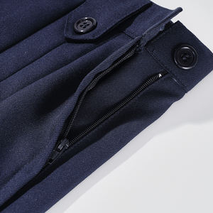 Falda de uniforme escolar plisada para niñas-Media Falda corta azul marino estilo Academia Británica para estudiantes de primaria y secundaria - Product Image 5