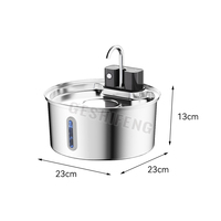 Fontaine à eau pour animaux de compagnie sans fil intelligente 3,2 L à bas prix, portable, en acier inoxydable, étanche, pour chat d'intérieur, pompe sans fil