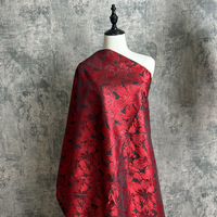 Modisches Neues Design Polyester Schwarzer Damast Stoff Brokat Einzigartige und Luxuriöse Designs Beste Qualität 100% Jacquard JS-1804F
