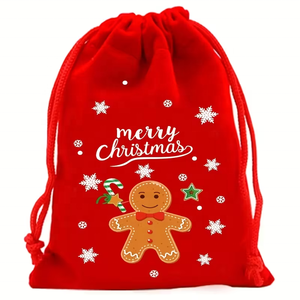Hot Sale Christmas <b>Red</b> Drawstring <b>Gift</b> <b>Bag</b> Apple Candy Cookie Packaging <b>Bag</b> Christmas Decorations - Product Image 6