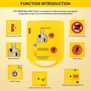 Mesin pelatihan darurat jantung sains medis komprehensif pelatih AED Mini portabel defibrilator plastik buatan Inggris - Product Image 5
