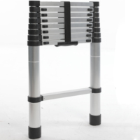 Échelle télescopique en aluminium certifiée EN131, 2,6 m, charge maximale 150 kg, marches antidérapantes et verrous automatiques, échelle extensible pour usage domestique