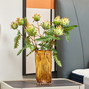 59cm High Quality 2 Heads Artificial Artichoke Flower Protea Flowers Outdoor Home Restaurant Decoration - Product Image 6