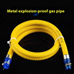 Cuisinière à gaz moderne antidéflagrante en acier inoxydable pour cuisine domestique, avec <span class=keywords><strong>tuyau</strong></span> de gaz naturel liquéfié en PVC et flexibles de plomberie - Product Image 2