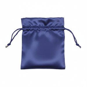 Borsa da Toilette in Raso Blu Scuro 90x120 mm - Product Image 2