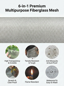 Zanzariera per Finestre in Fibra di Vetro 110g/m2, Rete Antimosche Ignifuga per Porte e Finestre, Fornitura all'Ingrosso, Tipo Rigido - Product Image 3