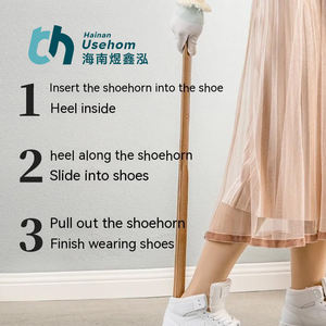 Chausse-pied magnétique en bois massif, manche long de 55 cm, outil pour enfiler les chaussures pour les personnes âgées - Product Image 6