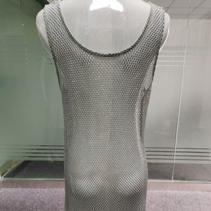 Mode Bestseller <span class=keywords><strong>Bling</strong></span> Ss10 <span class=keywords><strong>Crystal</strong></span> White Strass Netto Mesh Stof Klassieke Lichtgrijze Jurk - Product Image 2