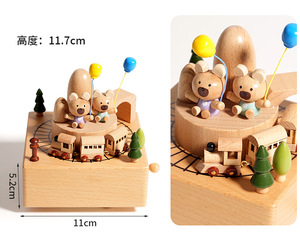Carillon in Legno a Manovella Fai-da-Te, Regalo di Compleanno Creativo e Pratico per Bambini, Giocattolo Musicale Personalizzato con Suono Anni '60 - Product Image 5