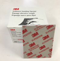 Spons Amplas Lunak 02602 4 X 5 1/2 in (115mm X 140mm), Superhalus, 20 Per Pak, Abu-abu