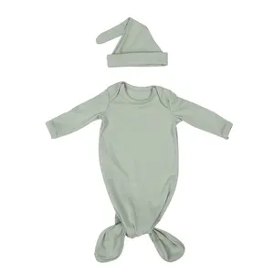 批发100% 纯棉面料婴儿襁褓，婴儿安全毯可爱帽子
