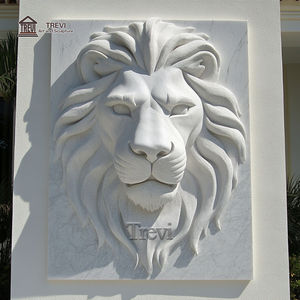 Sculpture d'animal <span class=keywords><strong>en</strong></span> <span class=keywords><strong>pierre</strong></span> naturelle décorative murale <span class=keywords><strong>Statue</strong></span> <span class=keywords><strong>de</strong></span> tête <span class=keywords><strong>de</strong></span> <span class=keywords><strong>lion</strong></span> <span class=keywords><strong>en</strong></span> marbre à vendre - Product Image 5