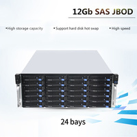Chassis Ekspansi Hard Drive MIWIN Custom 6U 60 Bay 3.5 Inch SAS 12Gbps Hot-Swap Storage Cage 6U 60 Disk SAS JBOD untuk Penyimpanan
