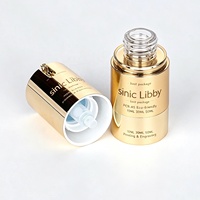 Flacons pulvérisateurs sans air en aluminium doré de haute qualité 30ml 50ml 100ml pour emballages de sérum et de crème pour le visage
