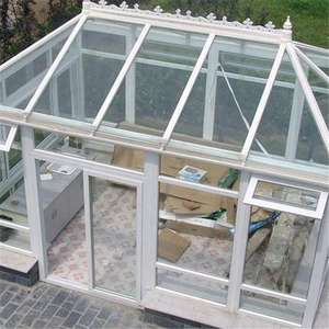 Gaoming Maison en verre d'extérieur Jardin d'hiver personnalisé Véranda sur pied Design chinois Toit plat en verre trempé à double volet - Product Image 3