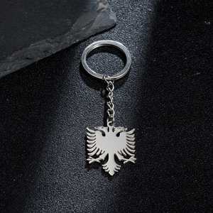 Porte-clés Pendentif Aigle Albanais en Acier Inoxydable, Inaltérable, Tendance, Polyvalent, pour Hommes et Femmes, pour Sac de Voiture, Idéal Cadeau - Product Image 4