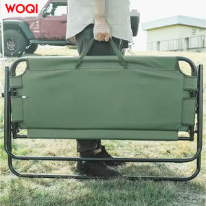 เก้าอี้แคมป์ปิ้งพับได้ Woqi โครงเหล็ก ผ้า Oxford สีเขียว แบบสองที่นั่ง พกพาสะดวก สำหรับสวน - Product Image 2