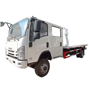 Camion de remorquage à <span class=keywords><strong>plateau</strong></span> plat ISUZU 4x4 6 tonnes, 190 ch diesel, camion de remorquage hydraulique 5 tonnes, superstructure pour le transport de voitures de sport - Product Image 1