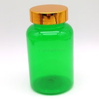 Flacons de capsules pour animaux de compagnie, contenants en plastique, avec couvercle vert, ml
