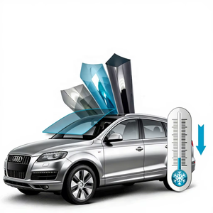 Film teinté pour vitres de voiture auto-cicatrisant, anti-rayures, en nano-céramique hydrophobe de haute qualité, fabriqué aux États-Unis, 1,52*30M - Product Image 1