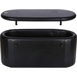 Bañera de Hielo Inflable TANYOZHE 150x85x65cm Ovalada Negra para Terapia de Frío y Rehabilitación Física - Product Image 1