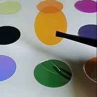 Verre Dichroïque Résistant à la Chaleur de Haute Qualité 0,3 mm 0,5 mm 1,0 mm en Gros, Lentille en Verre Gobo pour Lampes LED