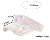 HJH130 femmes dames chapeaux de plage d'été vide Top cristal chapeau diamant pare-soleil casquettes de sport