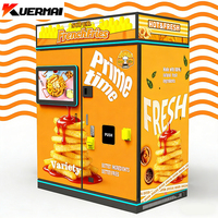 Robot distributeur automatique de frites KUERMAI, machine à frites de poulet chaud, capacité de 20 à 150 pièces, écran tactile de 22 pouces, 600 W